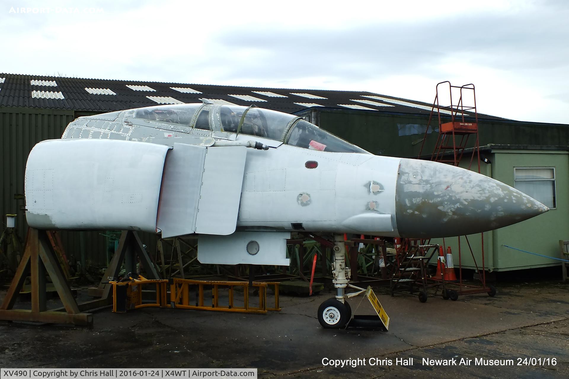 XV490, 1969 McDonnell Douglas Phantom FGR2 C/N 3401, at the Newark Air Museum