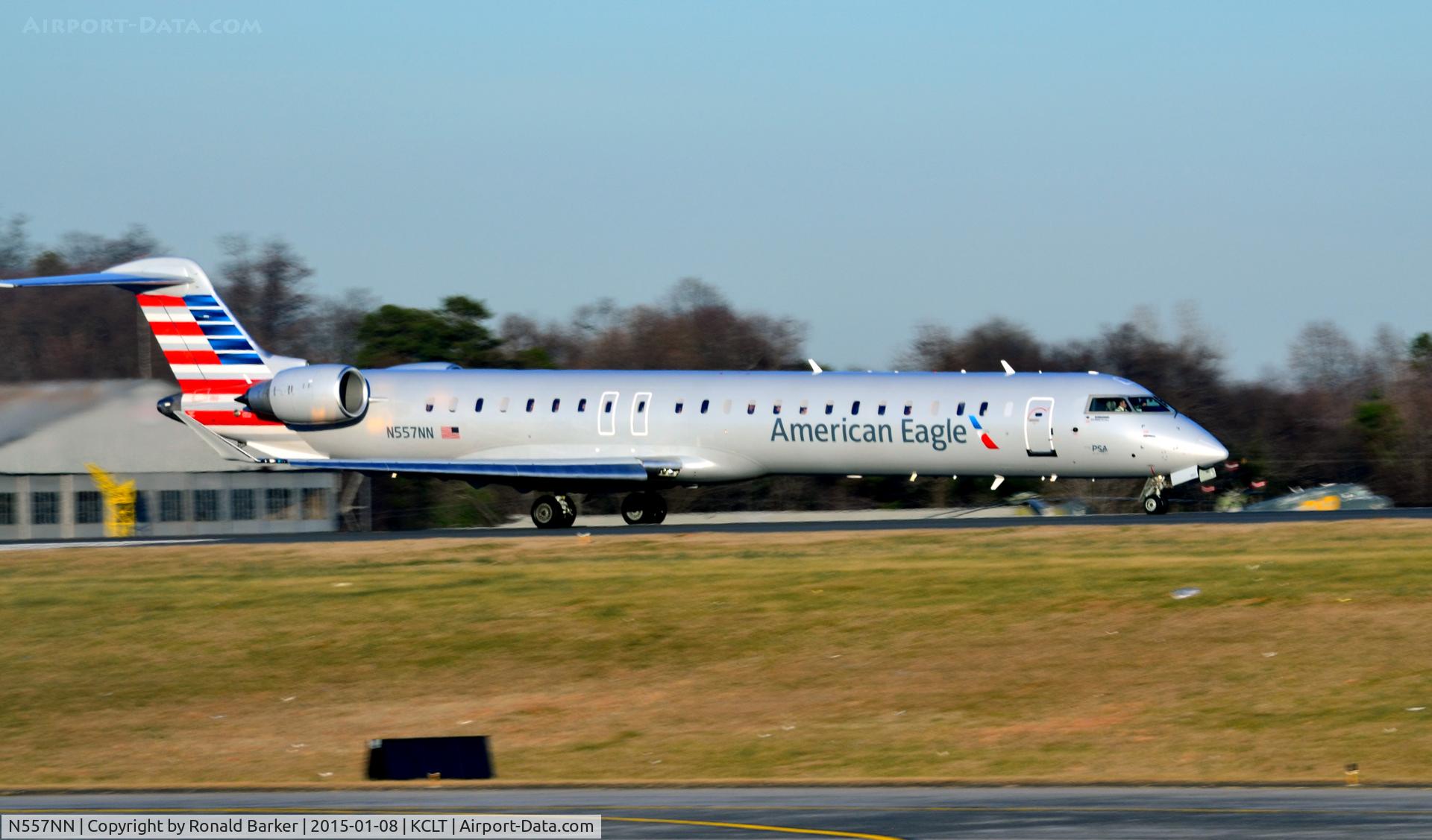 N557NN, 2014 Bombardier CRJ-900 (CL-600-2D24) C/N 15340, Takeoff CLT