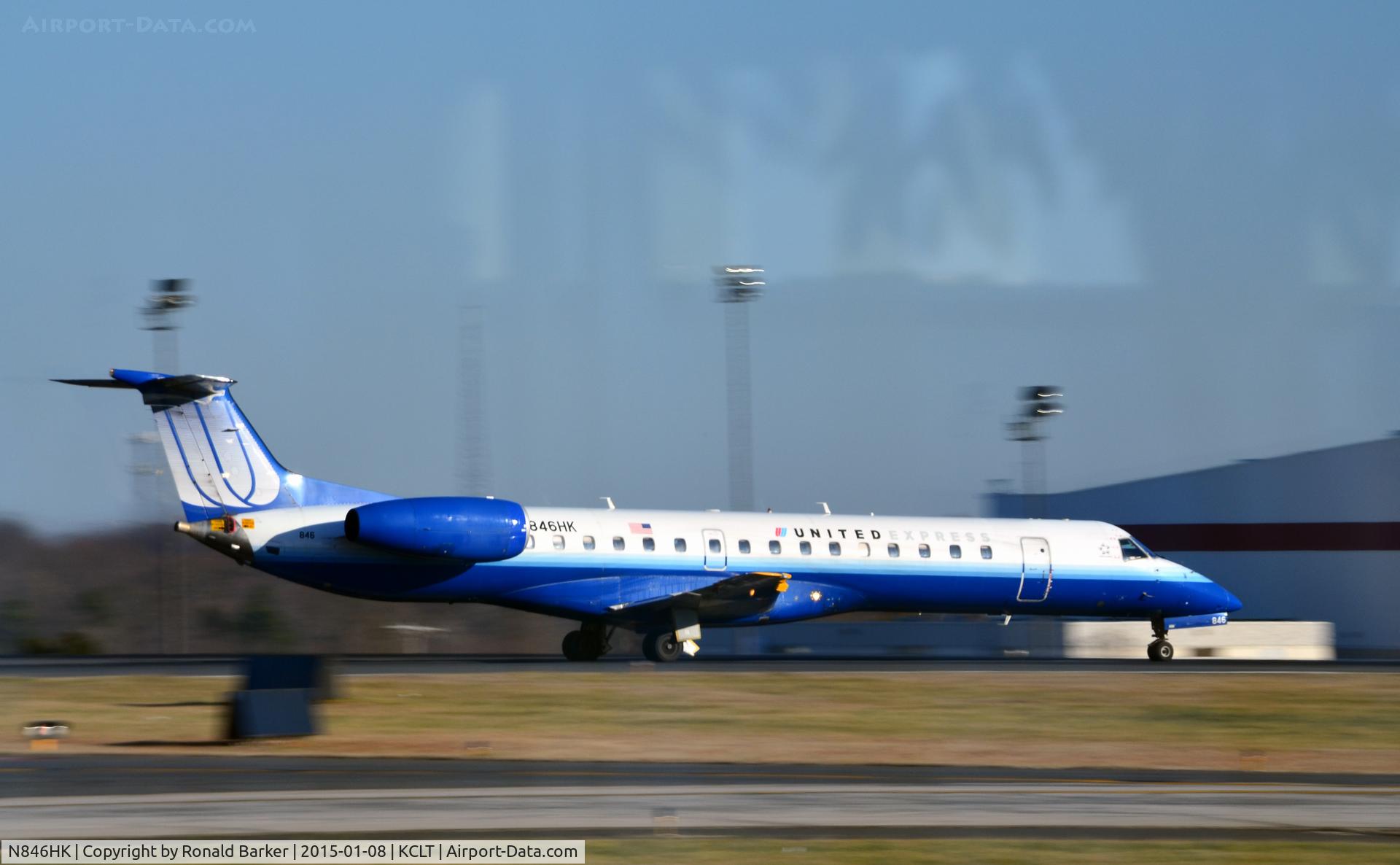 N846HK, 2004 Embraer ERJ-145LR (EMB-145LR) C/N 14500855, Takeoff CLT