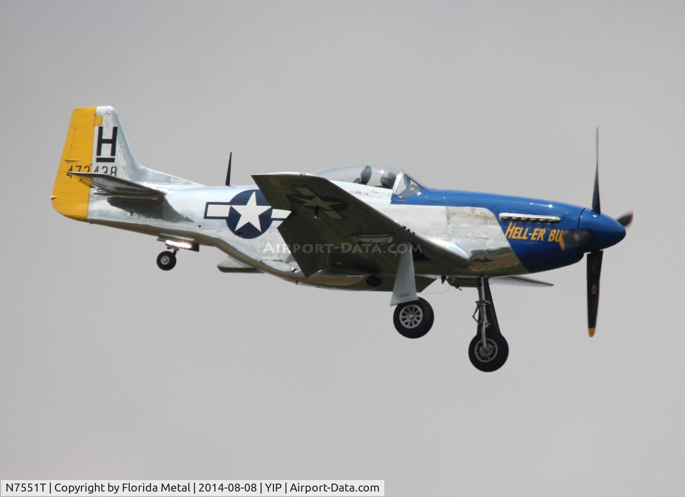 N7551T, 1944 North American P-51D Mustang C/N 122-38997, Hell er Bust