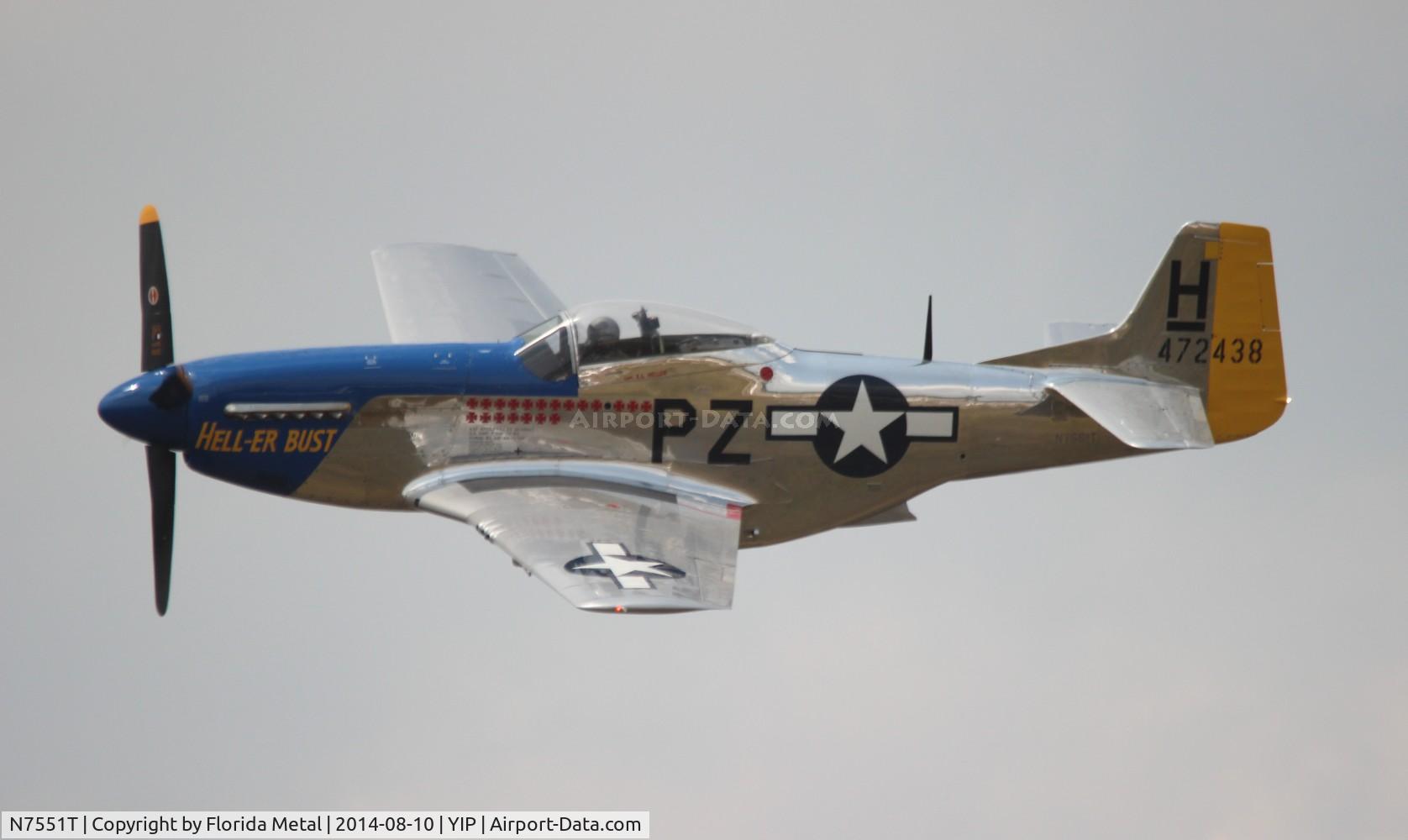 N7551T, 1944 North American P-51D Mustang C/N 122-38997, Hell-er Bust