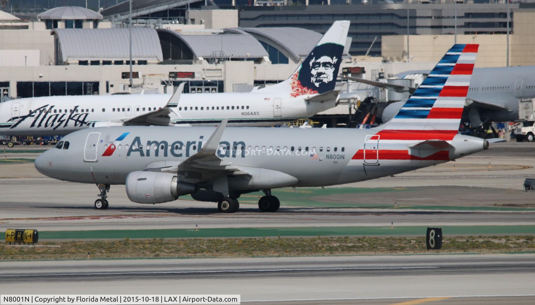 N8001N, 2013 Airbus A319-115 C/N 5678, American
