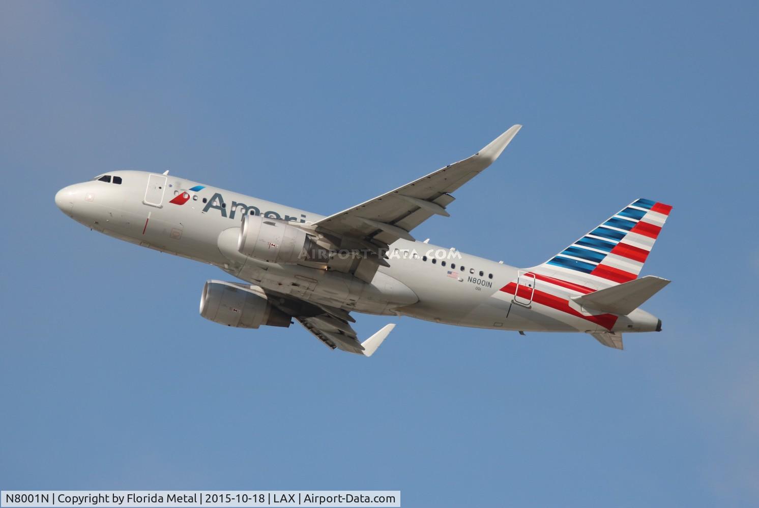 N8001N, 2013 Airbus A319-115 C/N 5678, American
