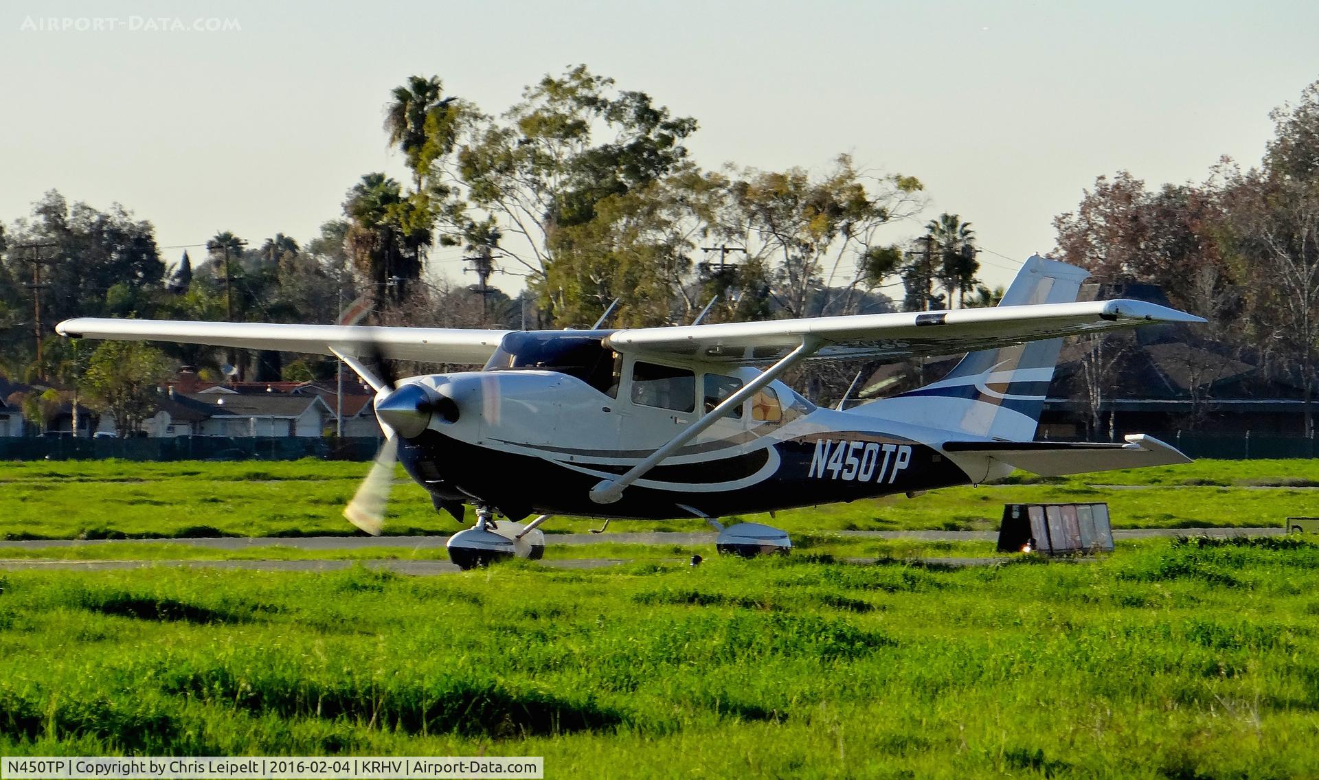 N450TP, 2008 Cessna T206H Turbo Stationair C/N T20608888, Locally-based 2008 Cessna T206H taxing out for a VFR departure at Reid Hillview Airport, San Jose, CA.