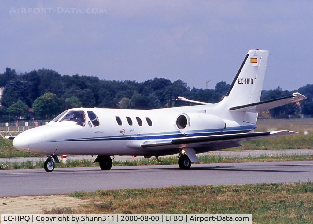 EC-HPQ, Cessna 500 Citation 1 C/N 500-0157, Taxiing to the General Aviation area after maintenance from SIDMI