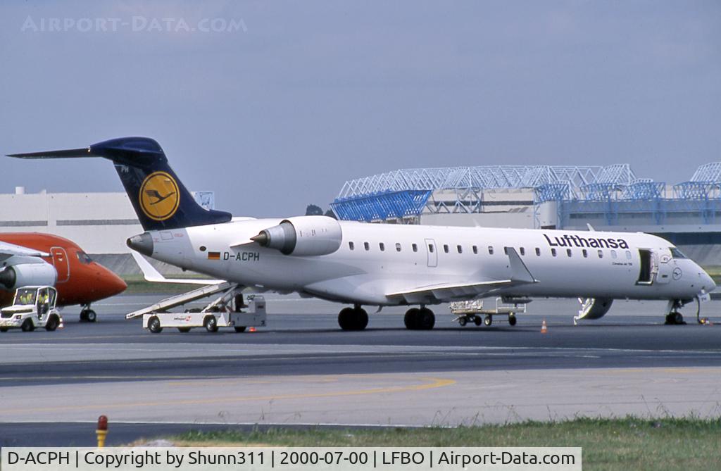 D-ACPH, 2002 Canadair CRJ-701ER (CL-600-2C10) Regional Jet C/N 10043, Parked at the General Aviation area... Lufthansa titles