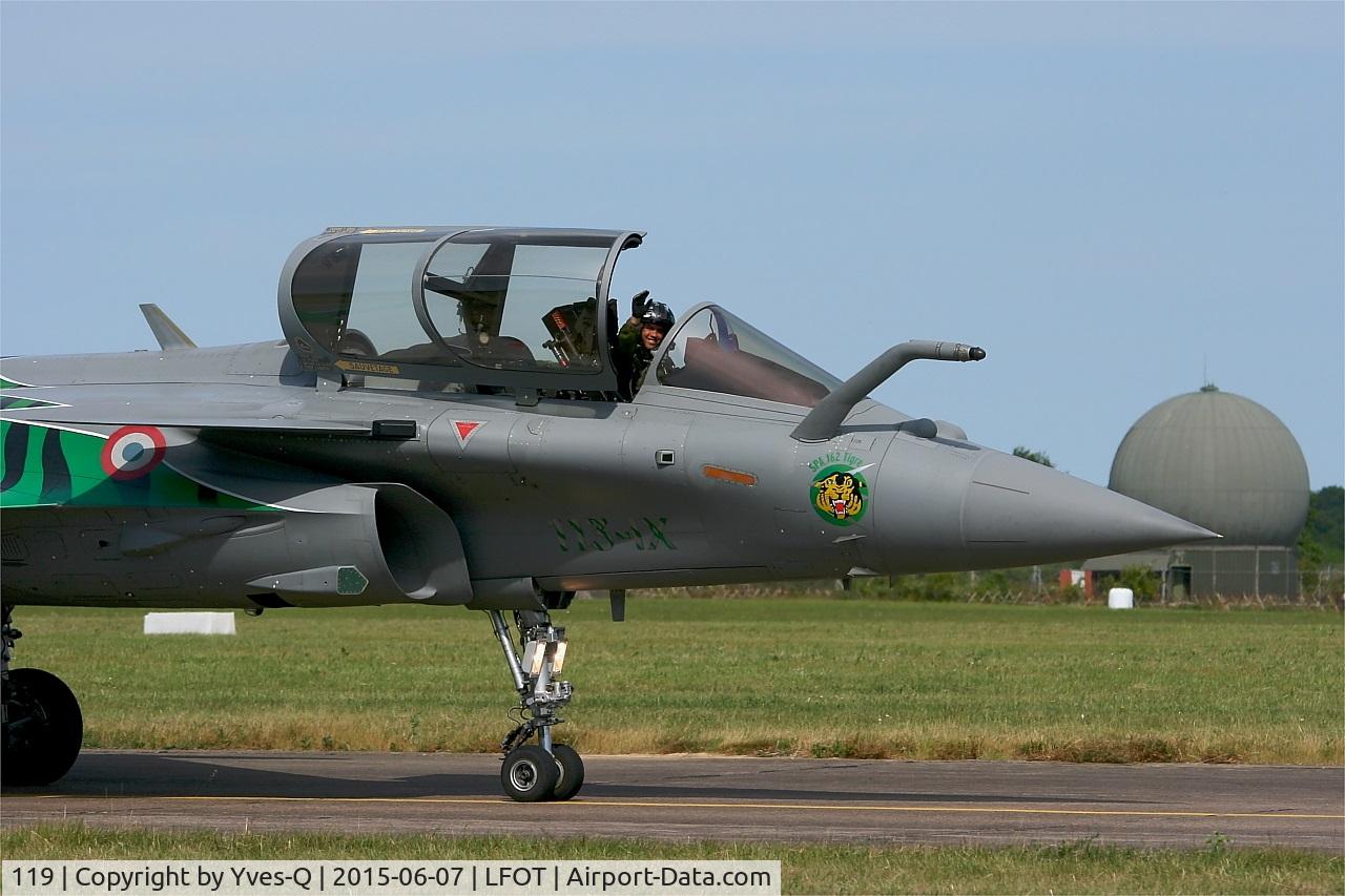 119, 2010 Dassault Rafale C C/N 119, Dassault Rafale C, Taxiing to parking area, Tours-St Symphorien Air Base 705 (LFOT-TUF) Open day 2015