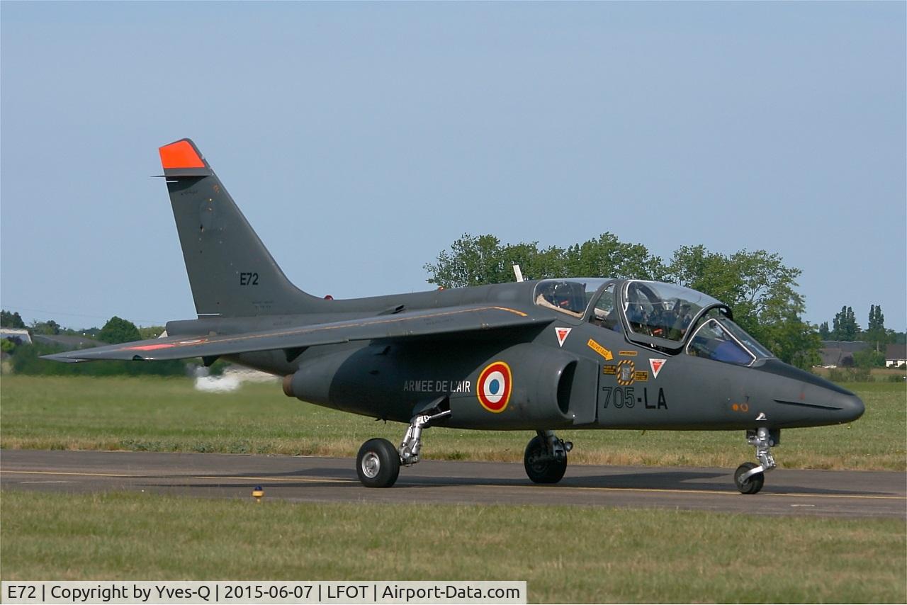 E72, Dassault-Dornier Alpha Jet E C/N E72, Dassault-Dornier Alpha Jet E (705-LA), Taxiing to parking area, Tours-St Symphorien Air Base 705 (LFOT-TUF) Open day 2015