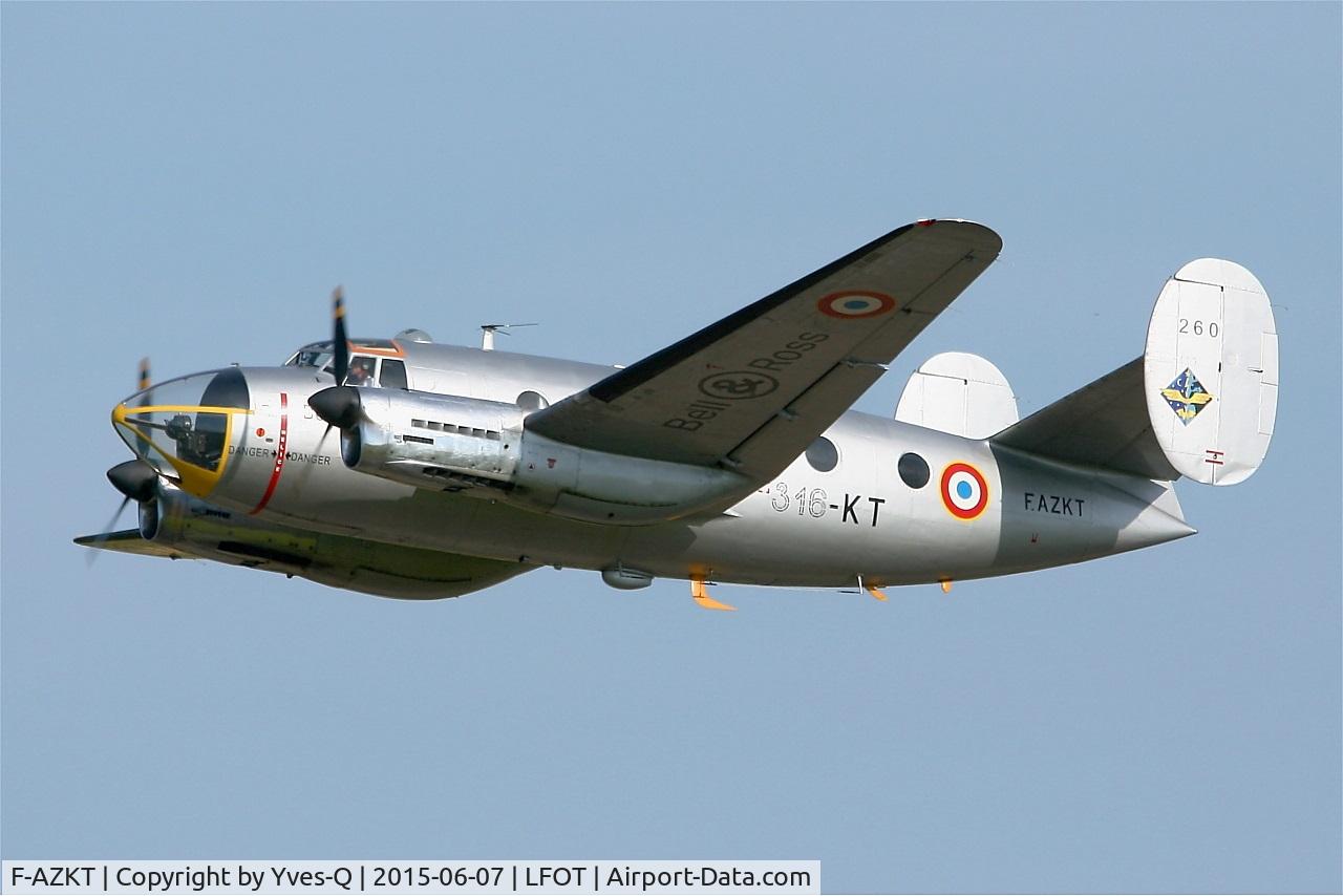 F-AZKT, 1954 Dassault MD-311 Flamant C/N 260, Dassault MD-311 Flamant, Take off rwy 02, Tours-St Symphorien Air Base 705 (LFOT-TUF) Open day 2015