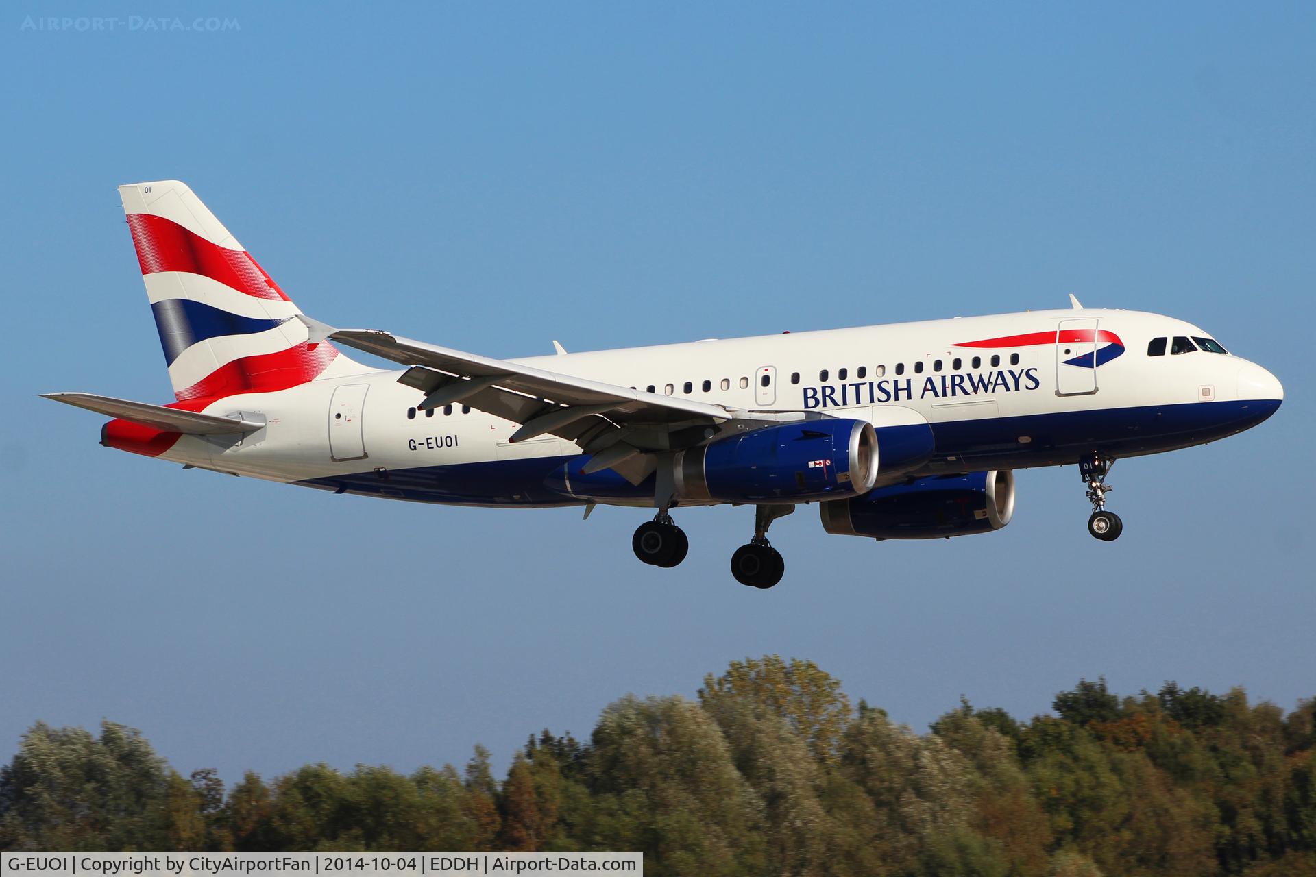 G-EUOI, 2001 Airbus A319-131 C/N 1606, British Airways (BAW/BA)