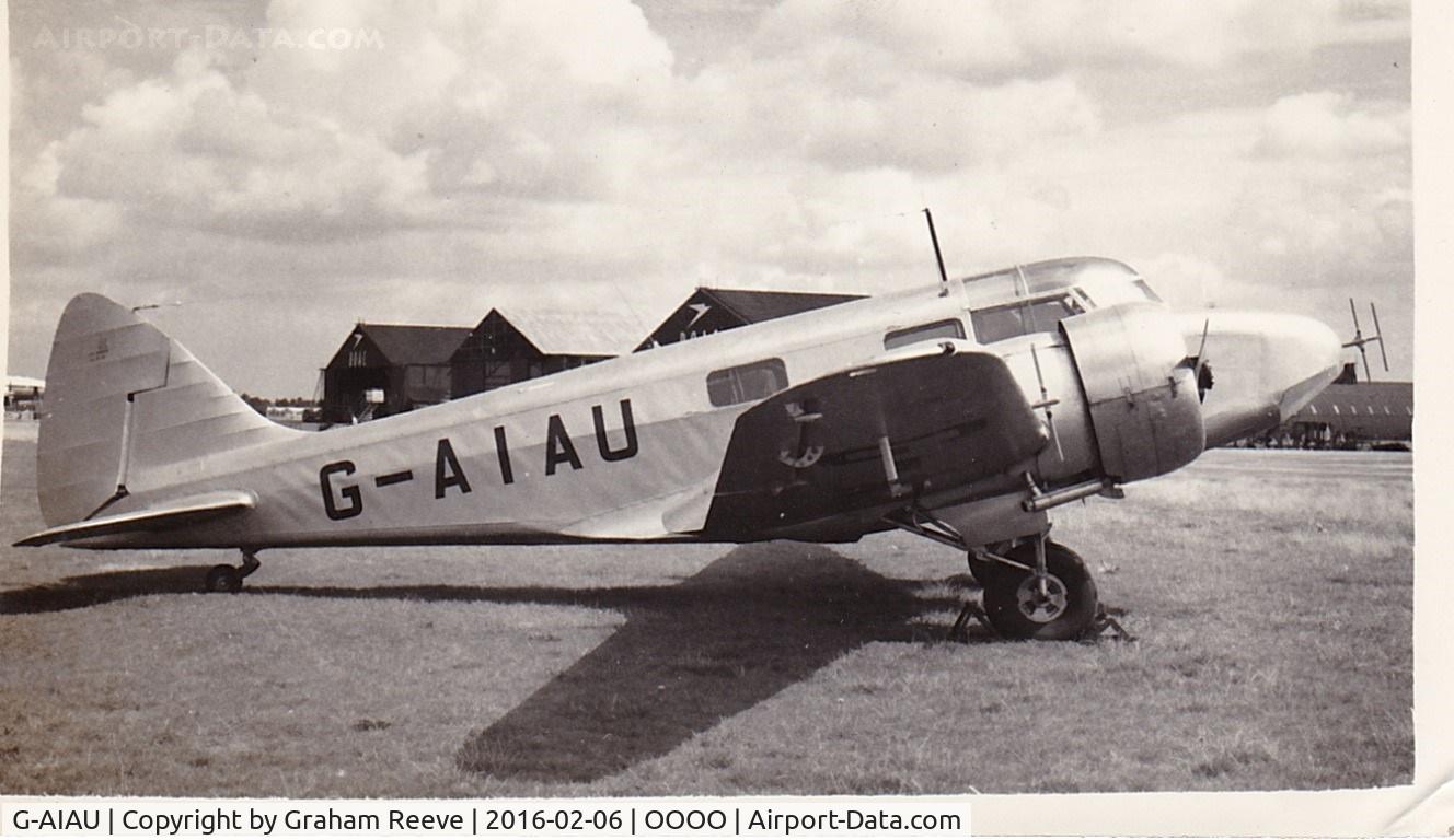 G-AIAU, Airspeed AS.40 Oxford I C/N 3645, Recently discovered photograph.