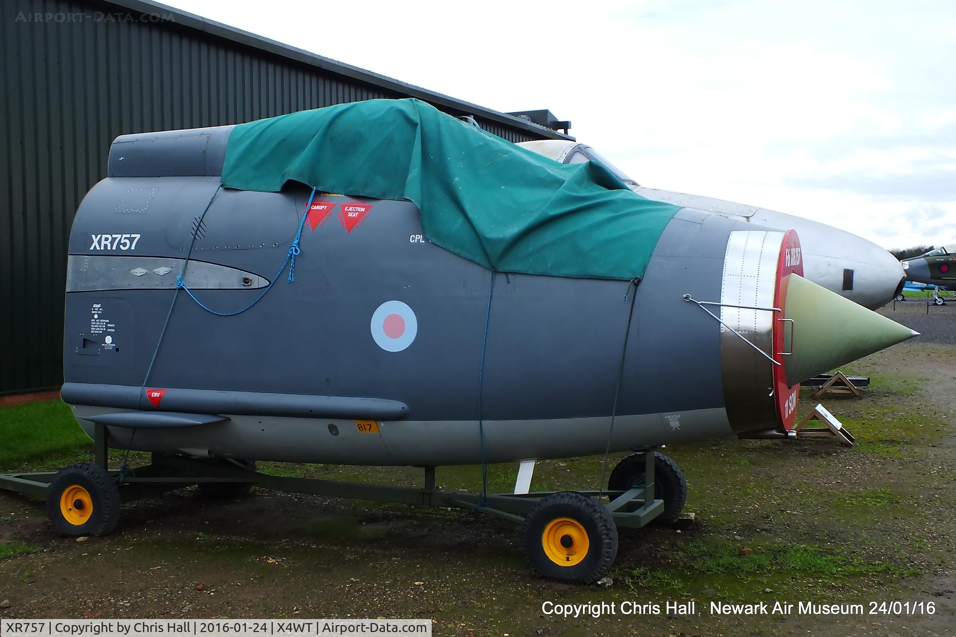 XR757, 1965 English Electric Lightning F.6 C/N 95222, at the Newark Air Museum