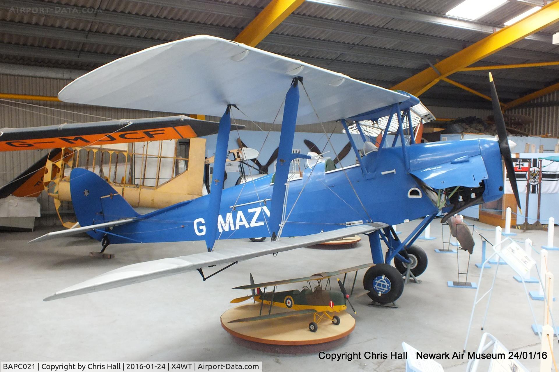 BAPC021, De Havilland DH-82A Tiger Moth II C/N 85226, at the Newark Air Museum