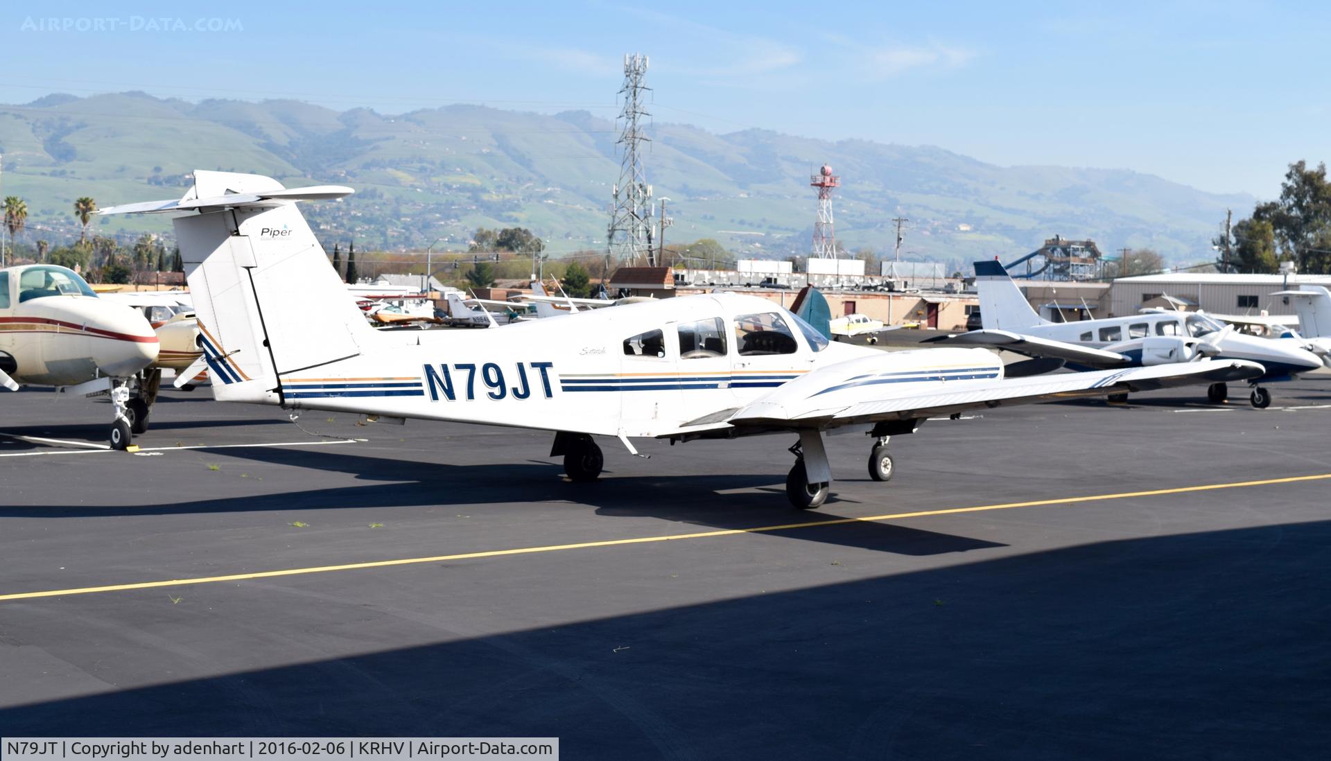 N79JT, 1979 Piper PA-44-180 Seminole C/N 44-7995255, T-tail Piper twin at KRHV