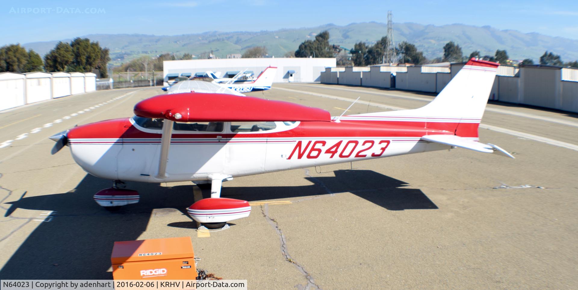 N64023, 1975 Cessna 172M C/N 17264969, N64023 at its' tie down spot - KRHV