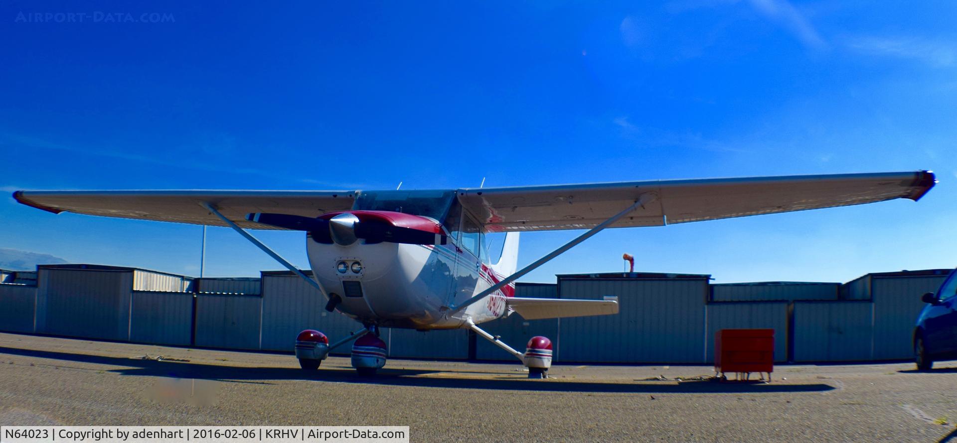 N64023, 1975 Cessna 172M C/N 17264969, N64023 at its' tie down spot - KRHV