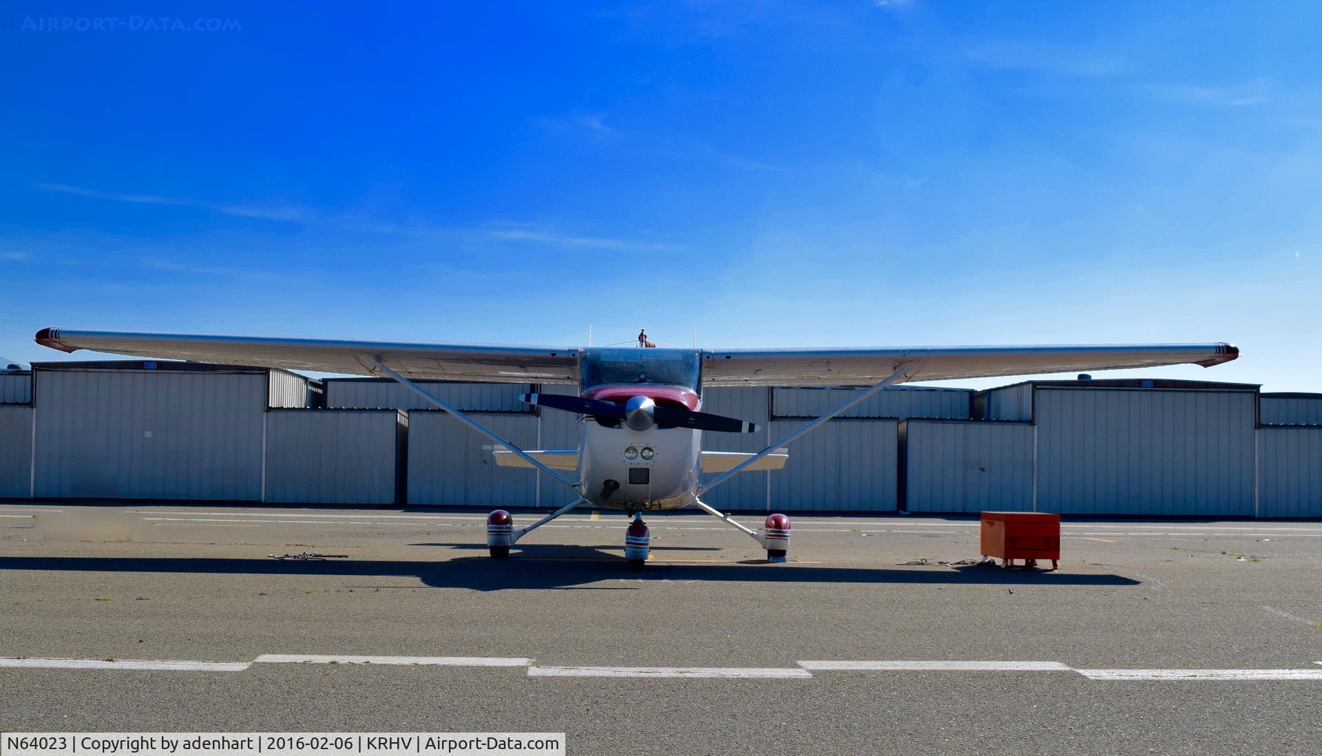 N64023, 1975 Cessna 172M C/N 17264969, N64023 at its' tie down spot - KRHV
