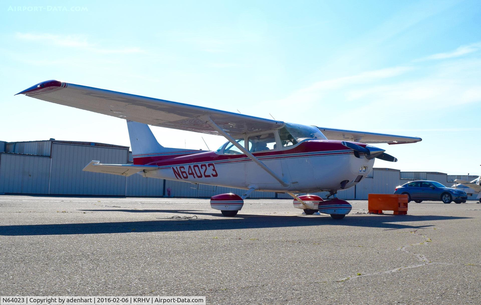 N64023, 1975 Cessna 172M C/N 17264969, N64023 at its' tie down spot - KRHV