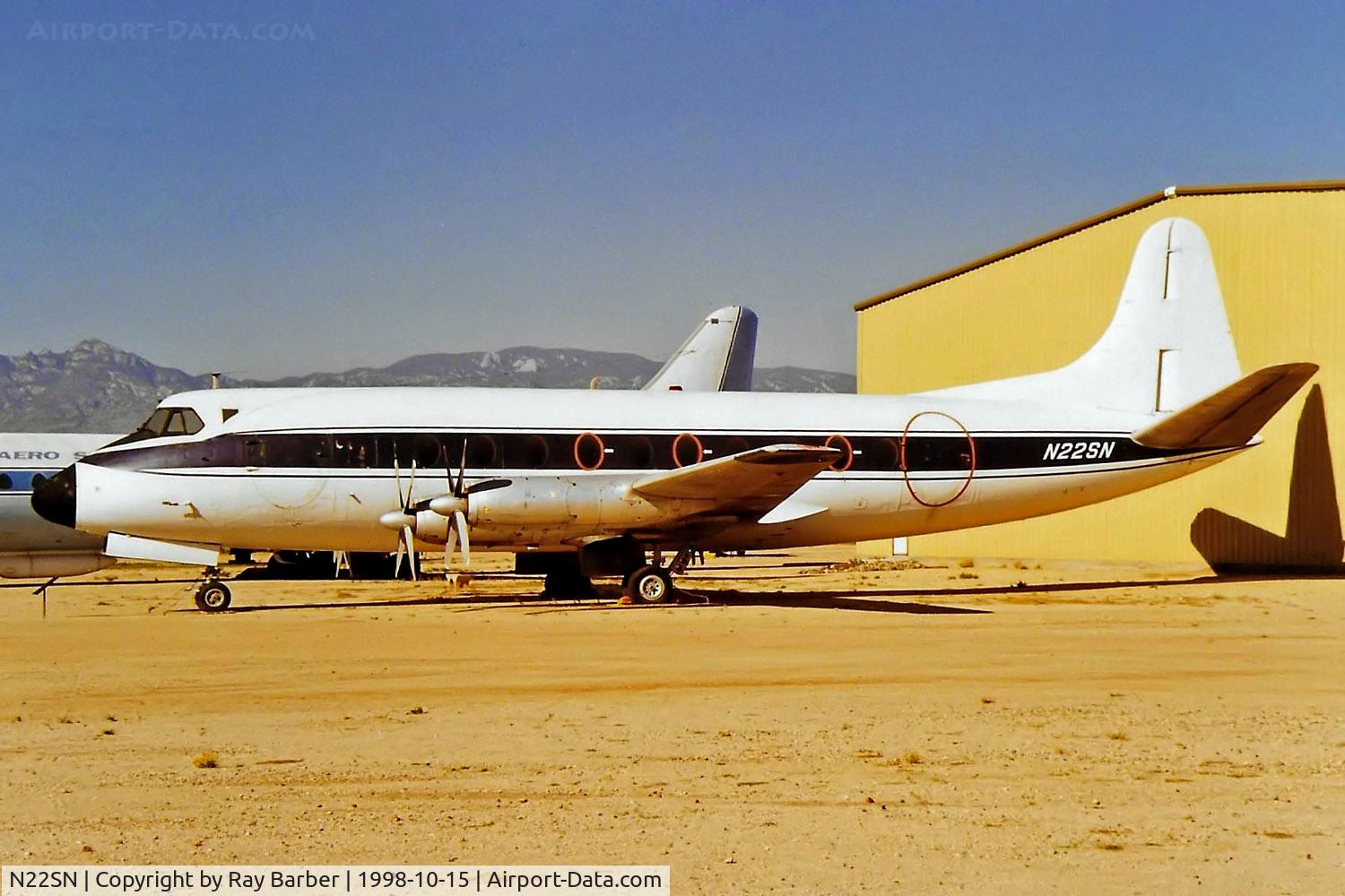 N22SN, 1954 Vickers Viscount 724 C/N 40, Vickers Viscount 744 [40] Tucson-Pima Air and Space Museum~N 15/10/1998