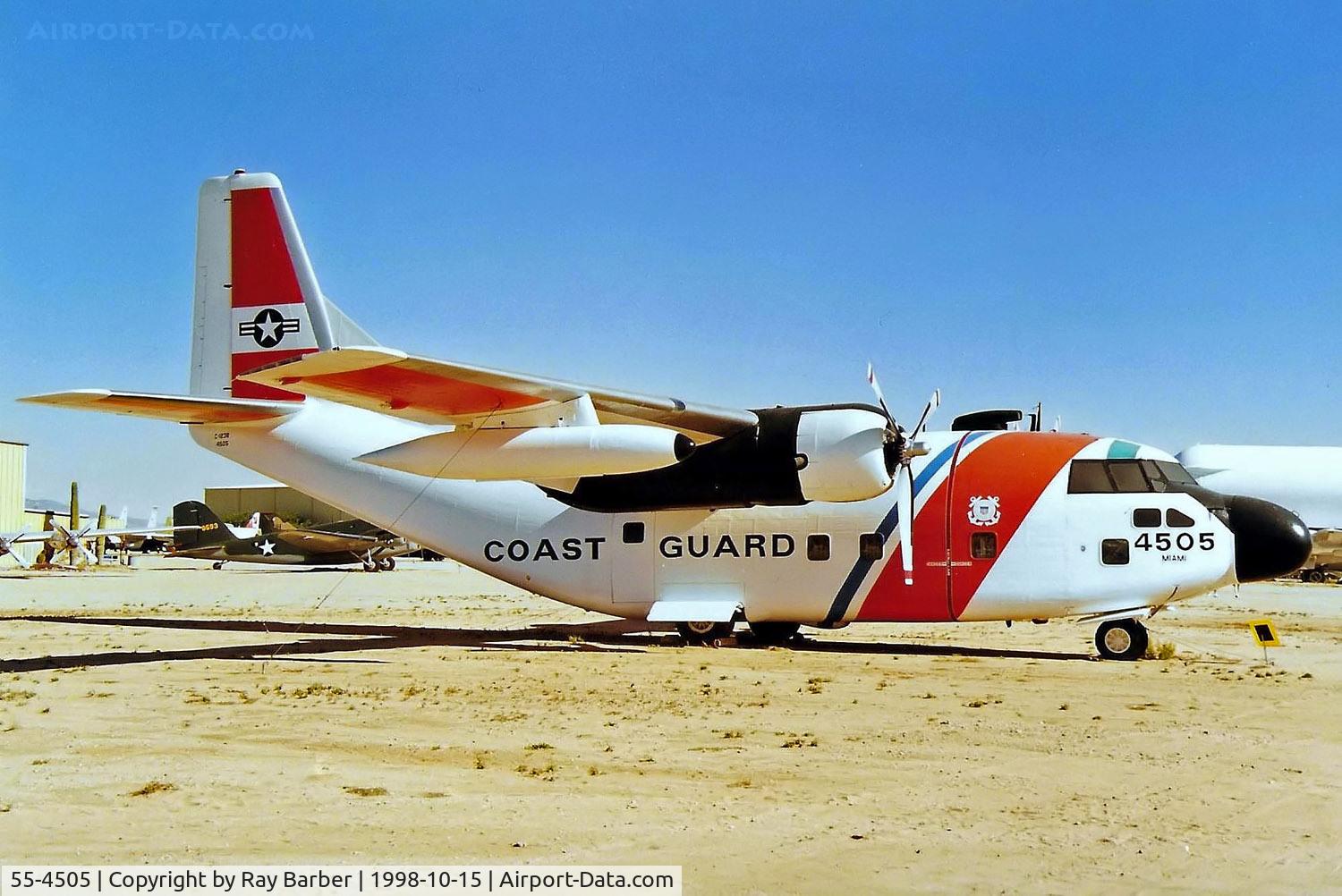 55-4505, 1955 Fairchild C-123B Provider C/N 20166, 4505   Fairchild C-123B Provider [20166] (Unite States Coast Guard) Tucson-Pima Air and Space Museum~N 15/10/1998