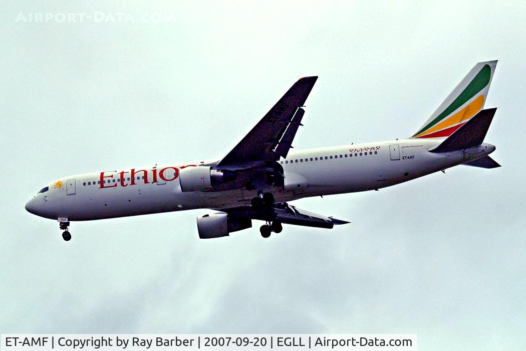 ET-AMF, 2000 Boeing 767-3BG/ER C/N 30563, Boeing 767-3BGER [30563] (Ethiopian Airlines) Home~G 20/09/2007. On approach 27R.