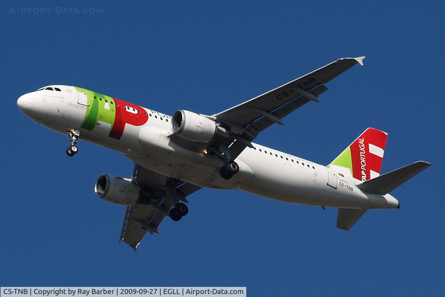 CS-TNB, 1991 Airbus A320-231 C/N 0191, Airbus A320-211 [0191] (TAP Air Portugal) Home~G 27/09/2009. On approach 27R.