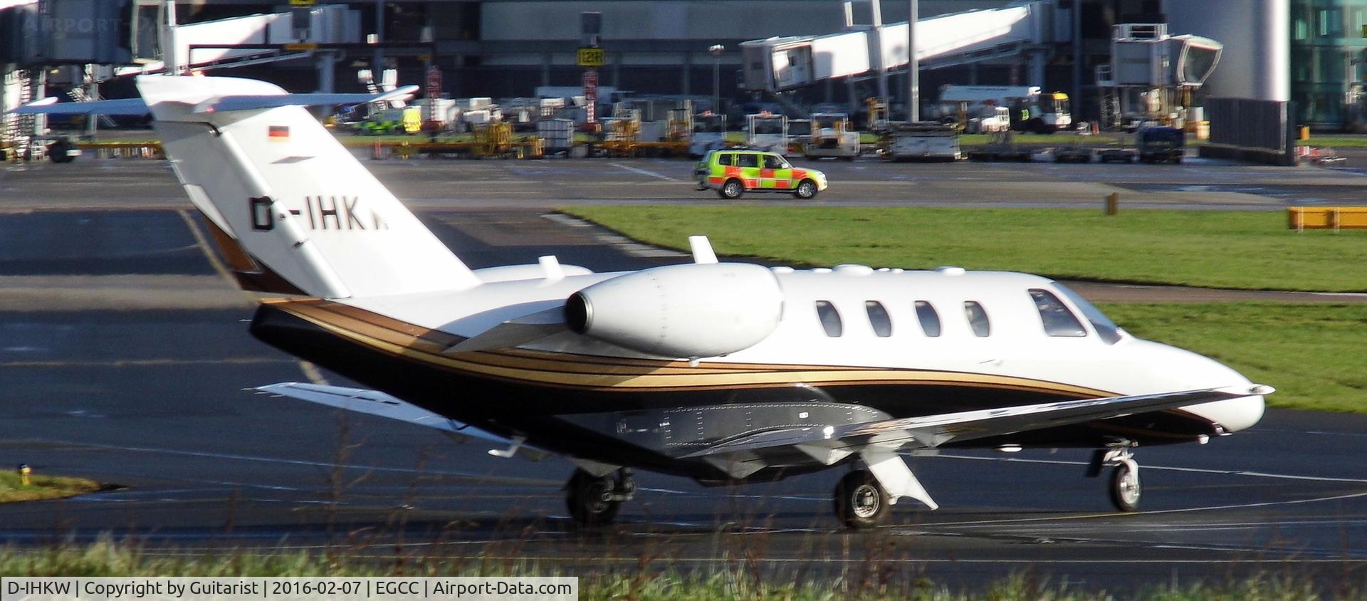 D-IHKW, 2008 Cessna 525 CitationJet CJ1+ C/N 525-0677, At Manchester