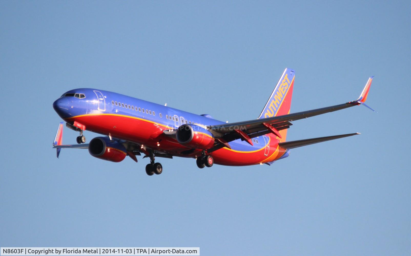 N8603F, 2012 Boeing 737-8H4 C/N 38875, Southwest