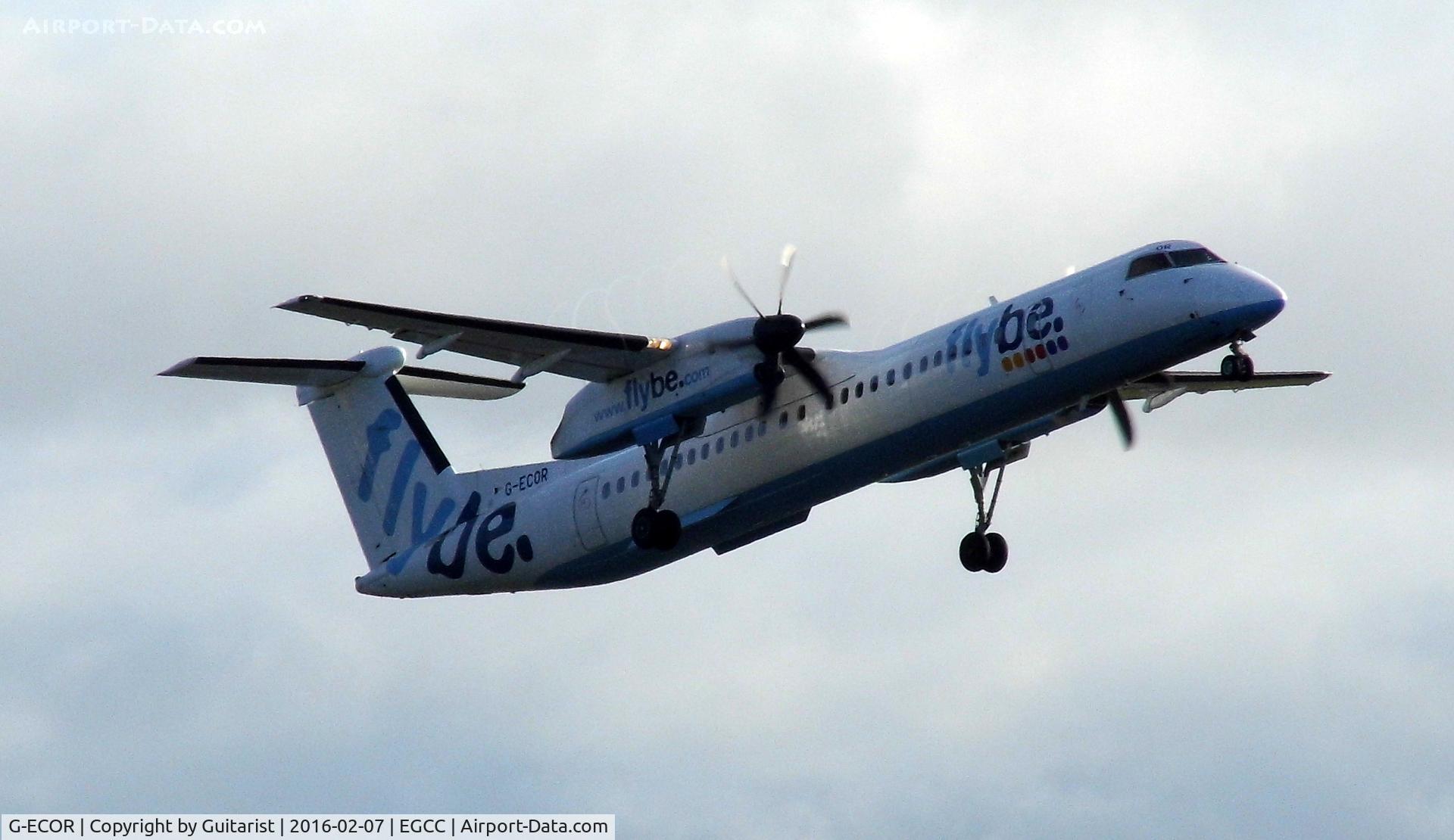 G-ECOR, 2009 De Havilland Canada DHC-8-402Q Dash 8 C/N 4248, At Manchester