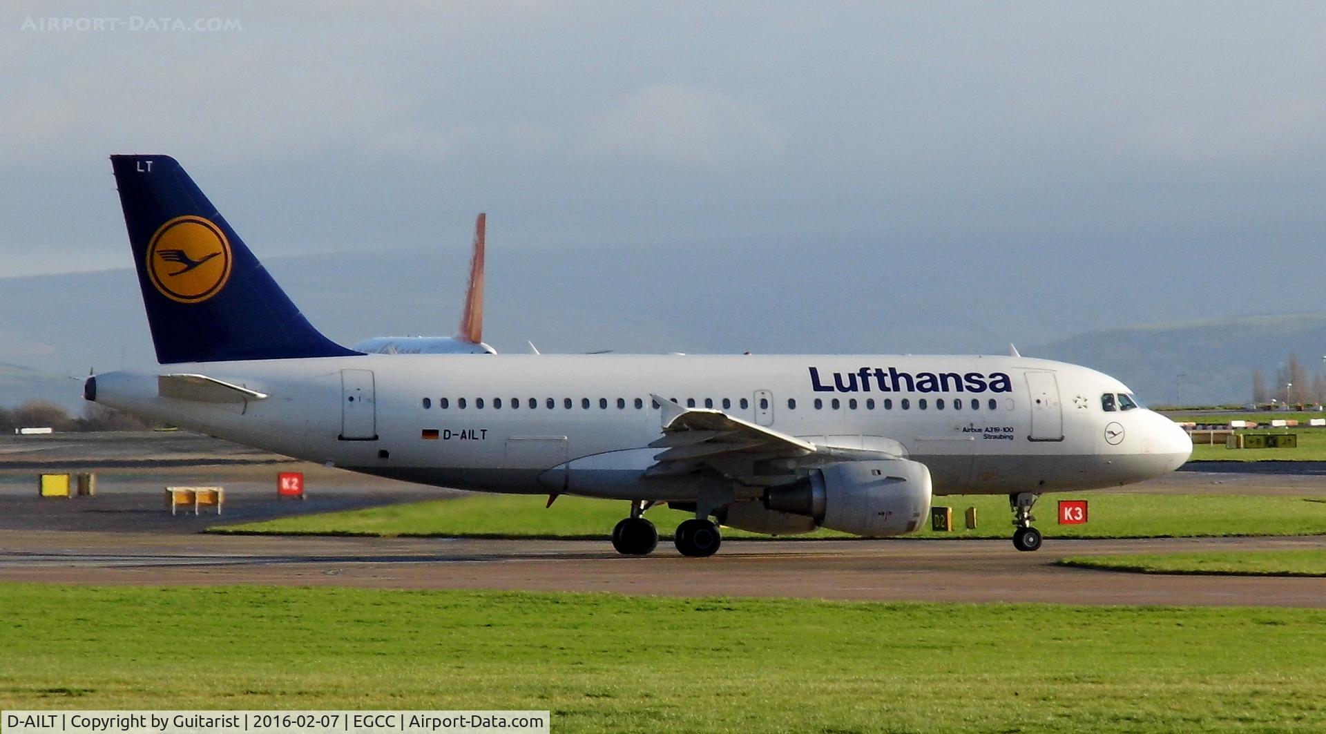 D-AILT, 1997 Airbus A319-114 C/N 738, At Manchester