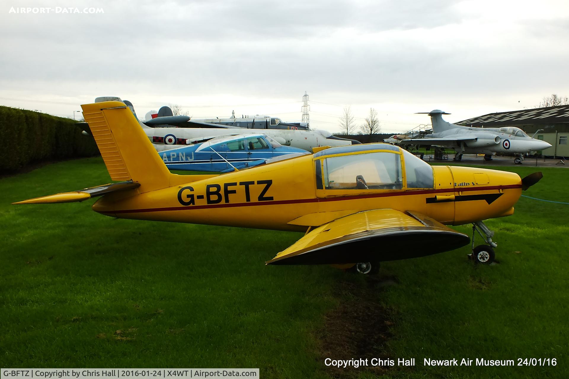 G-BFTZ, 1968 Socata MS-880B Rallye Club C/N 1269, at the Newark Air Museum
