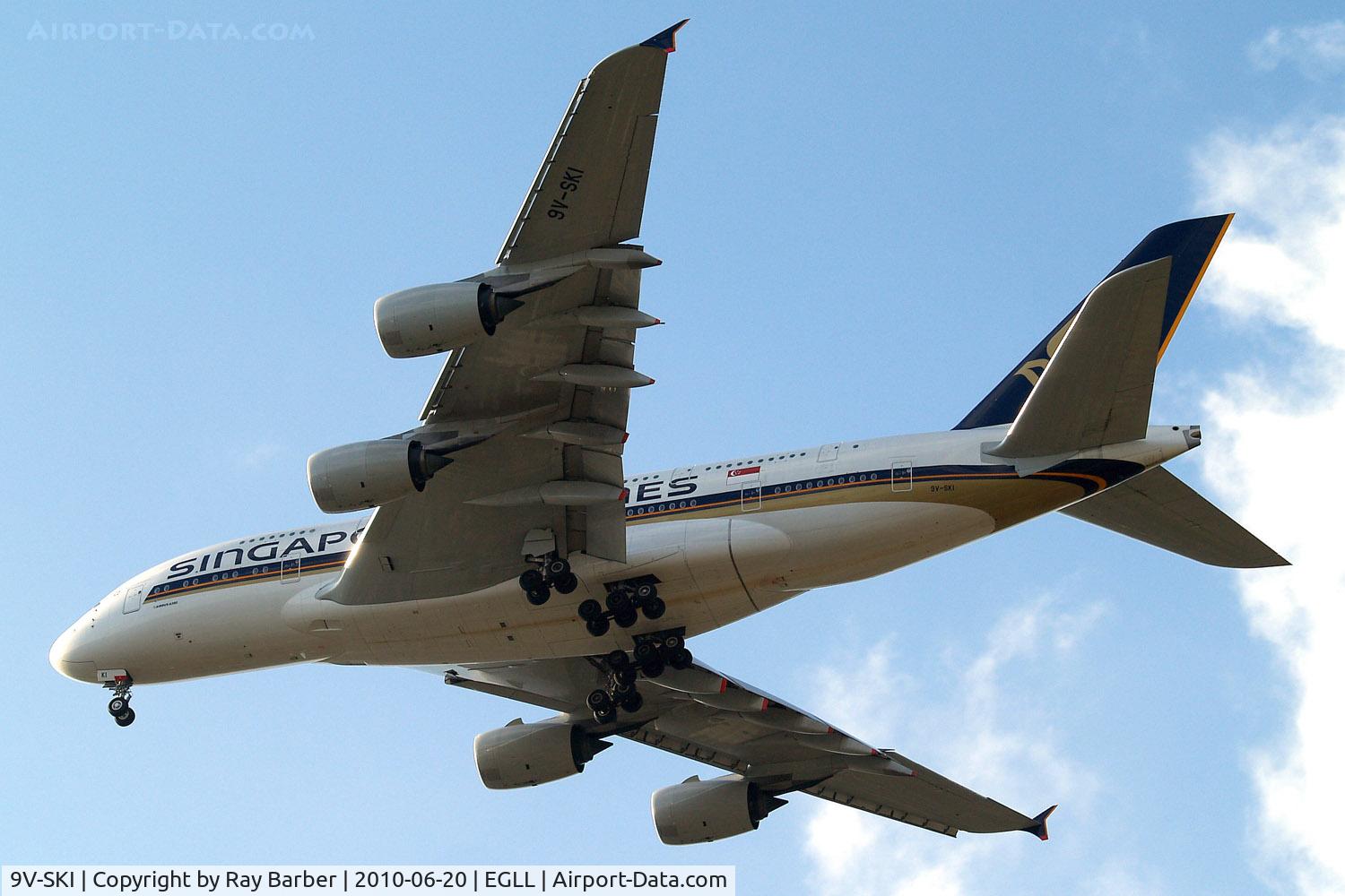 9V-SKI, 2009 Airbus A380-841 C/N 034, Airbus A380-841 [034] (Singapore Airlines) Home~G 20/06/2010. On approach 27R.