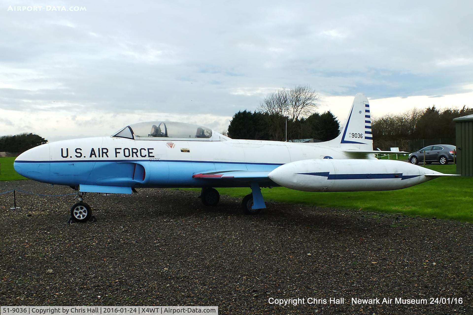 51-9036, 1951 Lockheed T-33A Shooting Star C/N 580-6820, at the Newark Air Museum