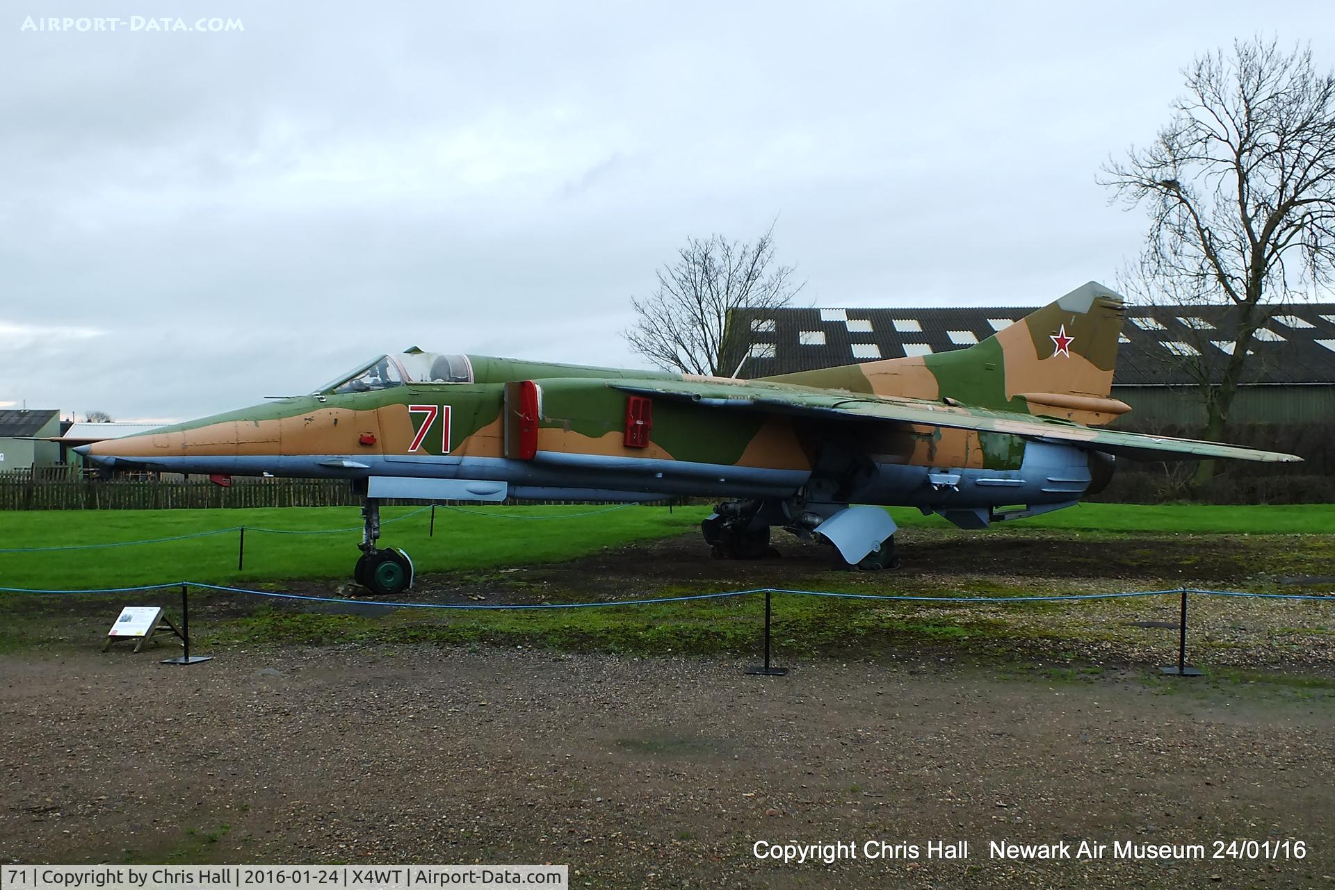 71, Mikoyan-Gurevich MiG-27K C/N 61912507006, at the Newark Air Museum
