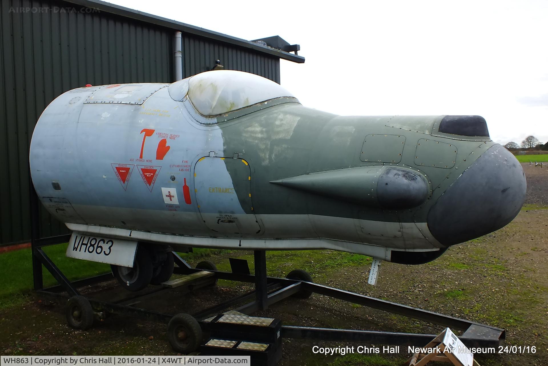 WH863, English Electric Canberra T.17 C/N SH1620, at the Newark Air Museum
