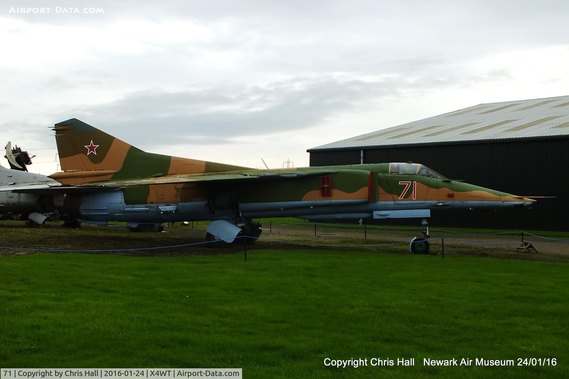 71, Mikoyan-Gurevich MiG-27K C/N 61912507006, at the Newark Air Museum