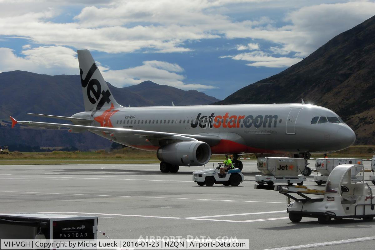 VH-VGH, 2010 Airbus A320-232 C/N 4495, At Queenstown