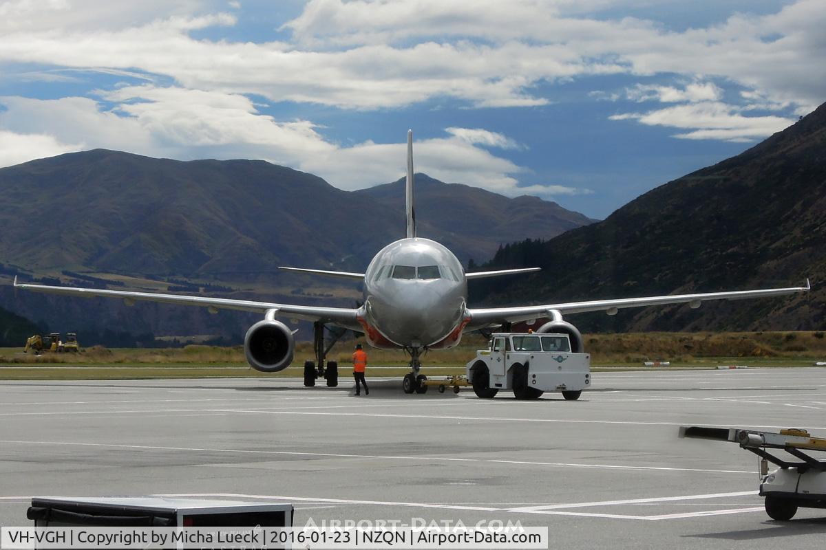 VH-VGH, 2010 Airbus A320-232 C/N 4495, At Queenstown