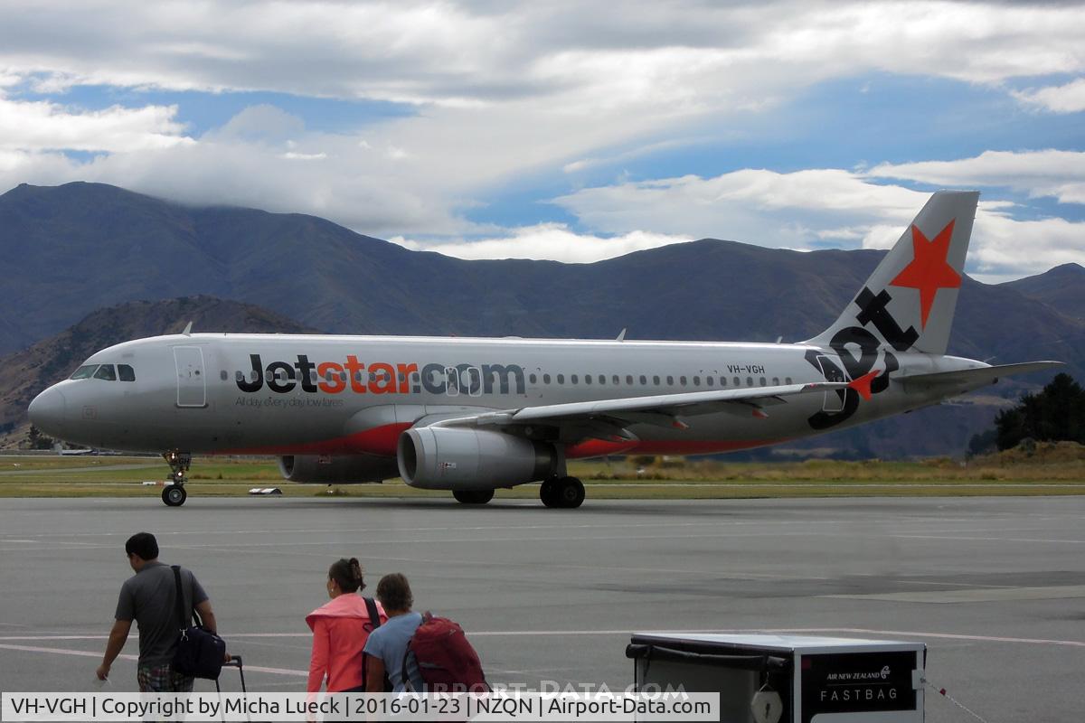 VH-VGH, 2010 Airbus A320-232 C/N 4495, At Queenstown