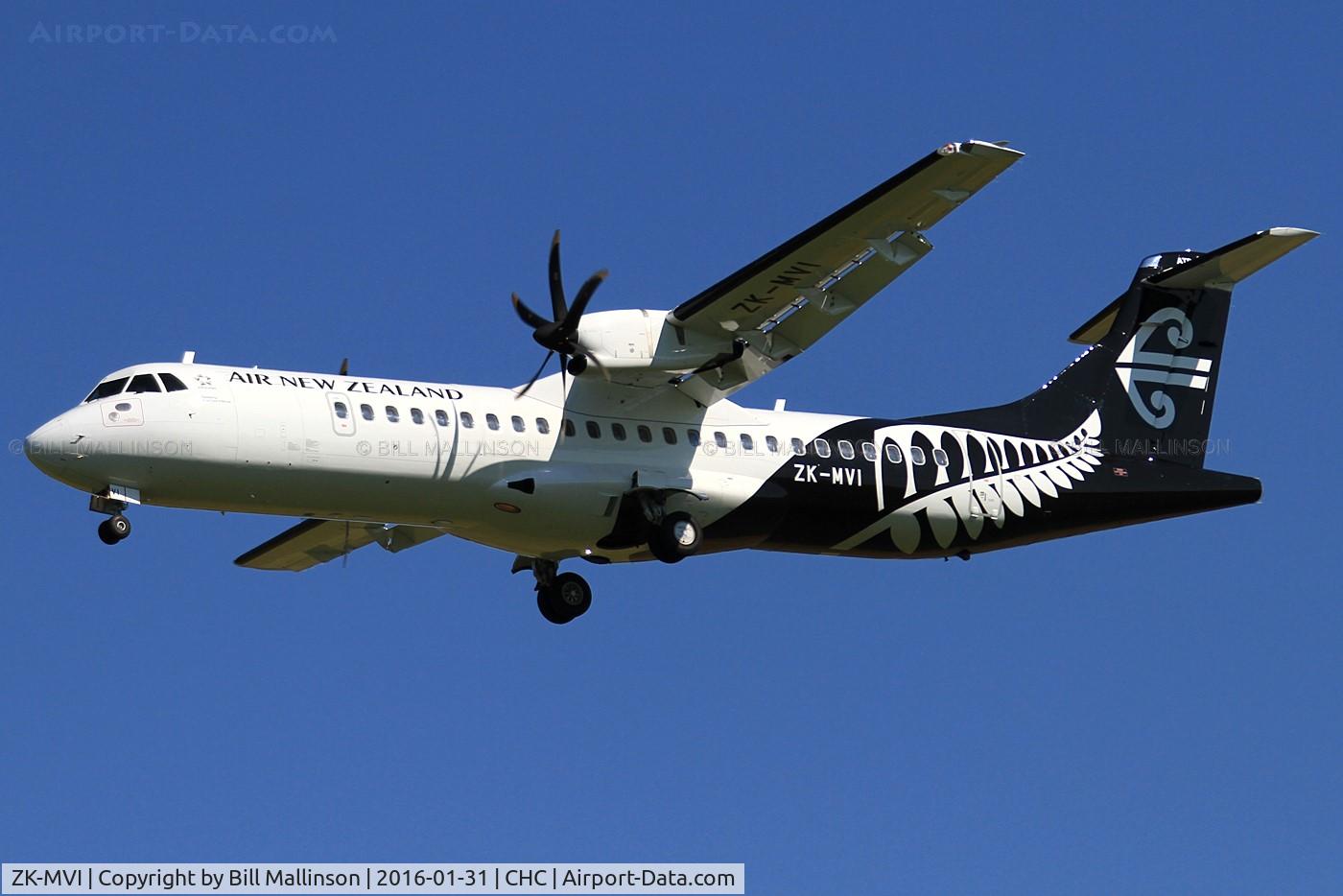 ZK-MVI, 2015 ATR 72-600 C/N 1306, finals to 02