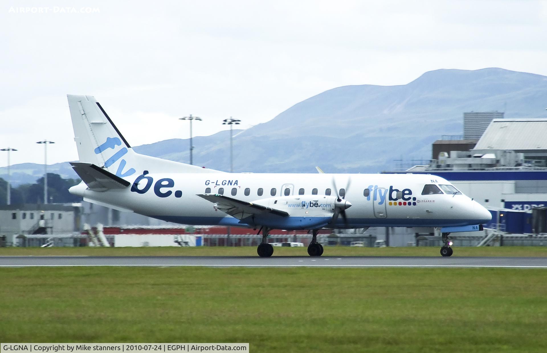 G-LGNA, 1990 Saab 340B C/N 340B-199, Loganair SF.340B Taking off from runway 24