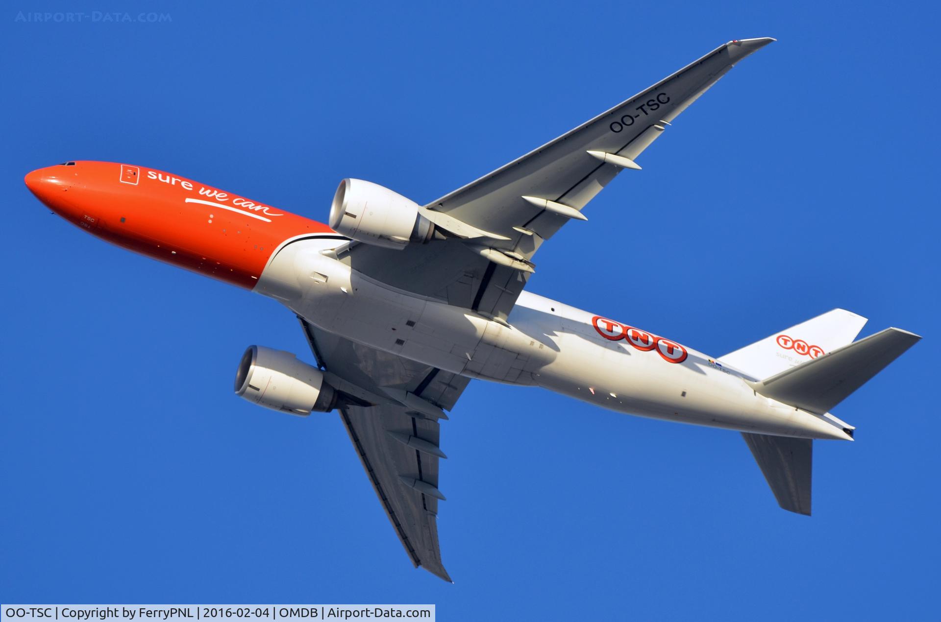 OO-TSC, 2011 Boeing 777-FHT C/N 37138, TNT B772F on the daily LGG-DXB-HKG run.