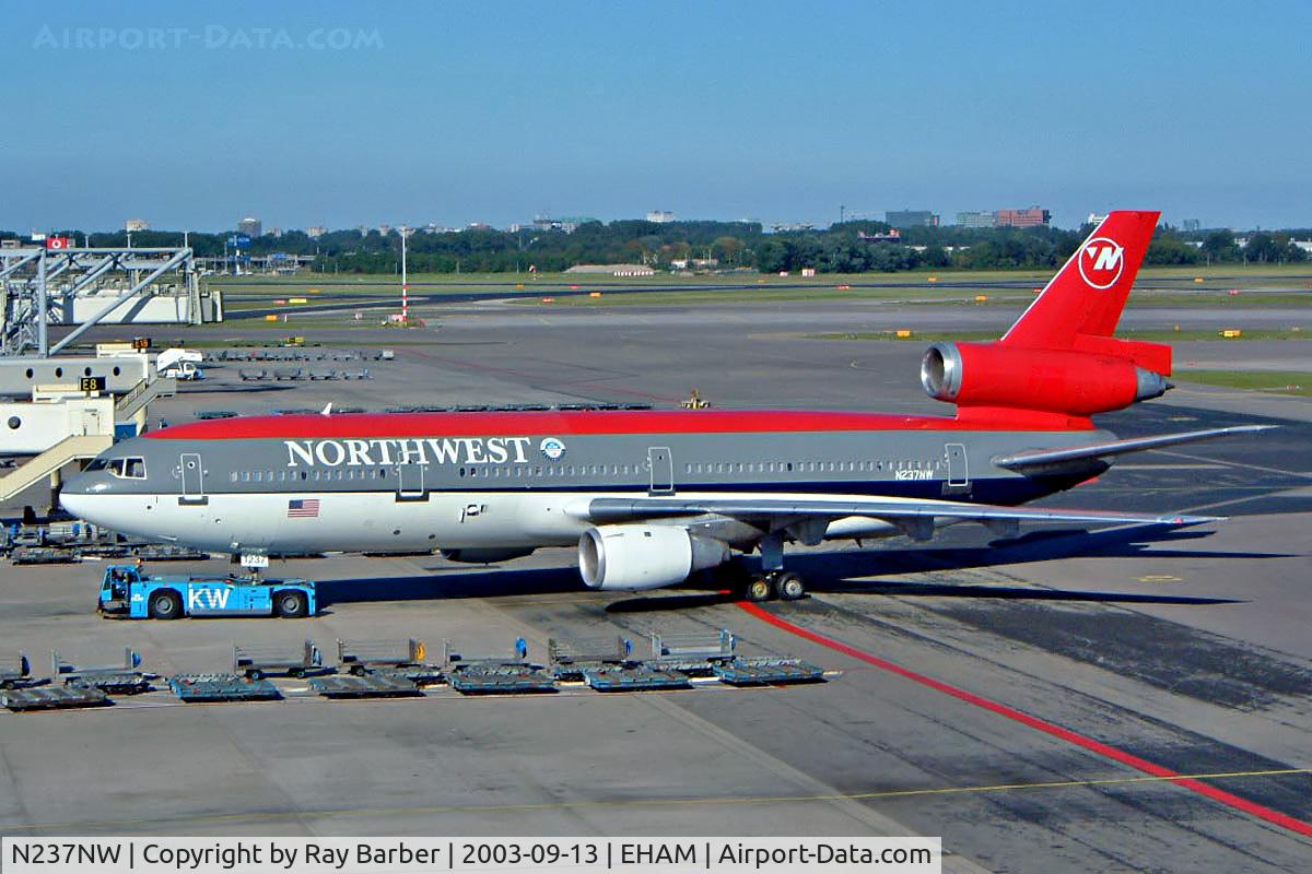 N237NW, 1982 McDonnell Douglas DC-10-30 C/N 47844, McDonnell Douglas DC-10-30 [47844] (Northwest Airlines) Amsterdam-Schiphol~PH 13/09/2003