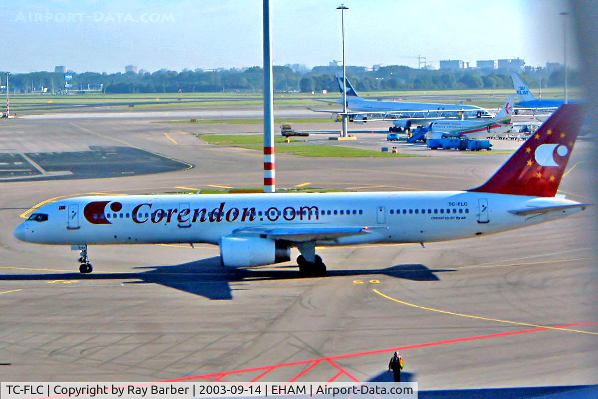TC-FLC, 1988 Boeing 757-27B C/N 24136, Boeing 757-27B [24136] (Fly Air/Corendon) Amsterdam-Schiphol~PH 14/09/2003