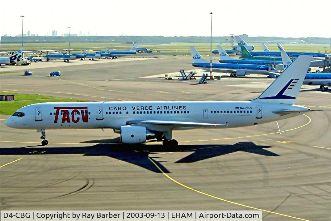 D4-CBG, 1996 Boeing 757-2Q8 C/N 27599, Boeing 757-2Q8 [27599] (TACV Cabo Verde Airlines) Amsterdam-Schiphol~PH 13/09/2003