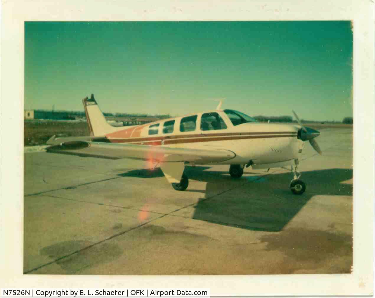 N7526N, 1968 Beech 36 Bonanza C/N E-53, Taken at OFK shortly after new paint and interior.