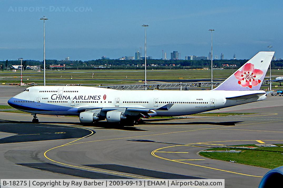 B-18275, 1992 Boeing 747-409SF C/N 24312, Boeing 747-409 [24312] (China Airlines) Schiphol~PH 13/09/2003