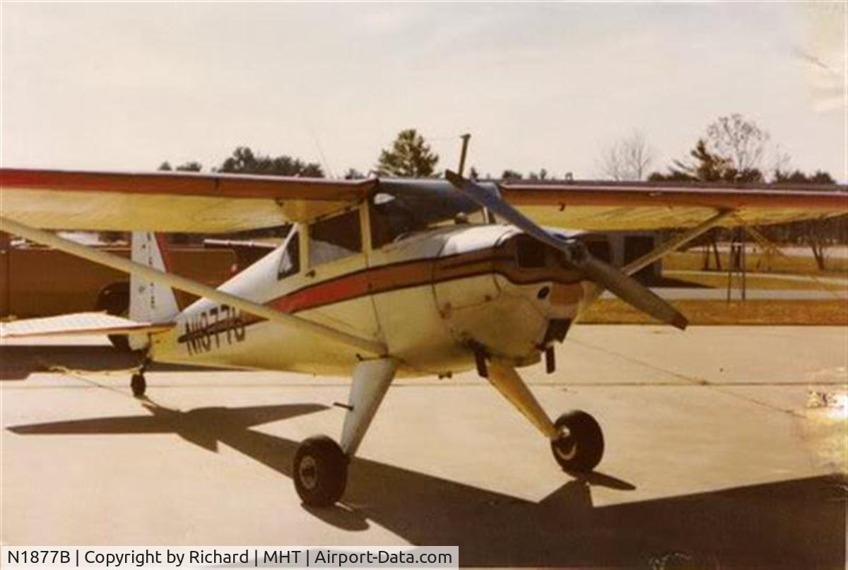 N1877B, 1948 Luscombe 8F Silvaire C/N 6304, I bought this Luscombe around 1975 and later sold it to the Nashua Civil Air Patrol.....had a blast with it while I owned it :)  Rick