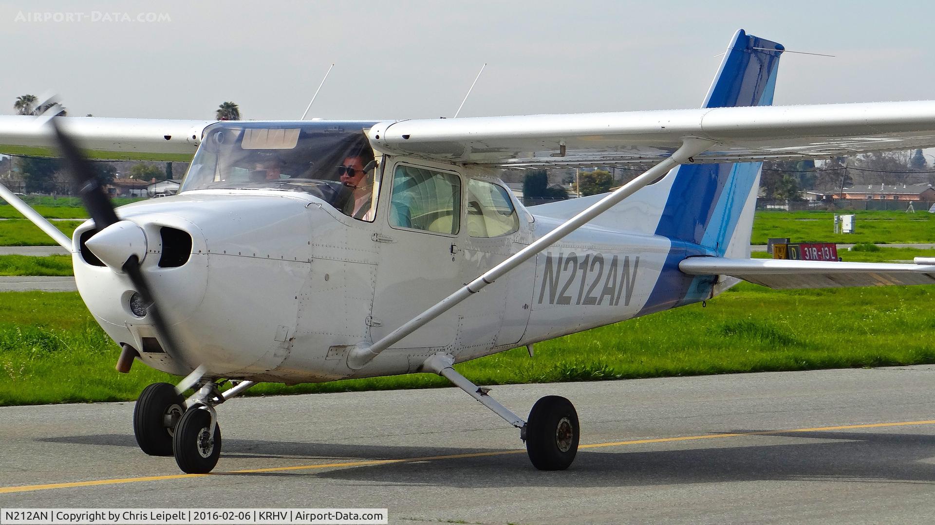 N212AN, 1981 Cessna 172P C/N 17274432, Locally-based 1981 Cessna 172P taxing out for departure at Reid Hillview Airport, San Jose, CA. Nice Air!!!