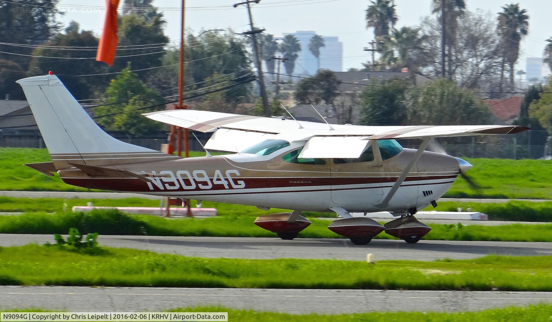 N9094G, 1971 Cessna 182N Skylane C/N 18260634, Locally-based 1971 Cessna 182N rolling down runway 31R at Reid Hillview Airport, San Jose, CA.